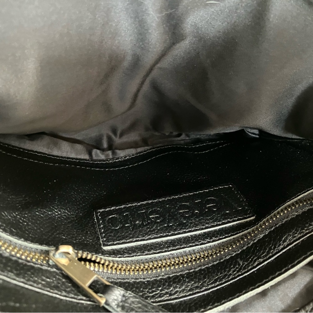 Vere Verto Black Backpack with Durable Italian Pebbled Leather and Gold Hardware - Picture 6 of 15